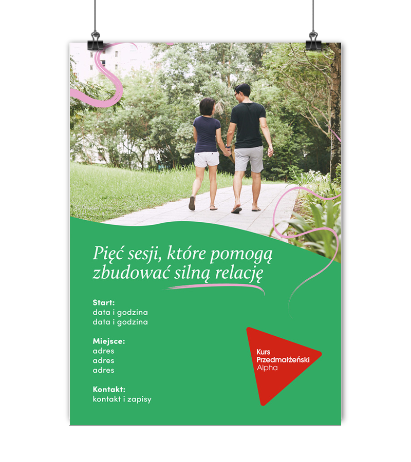 Spersonalizowany plakat Kurs Przedmałżeński Alpha - 4 wersje