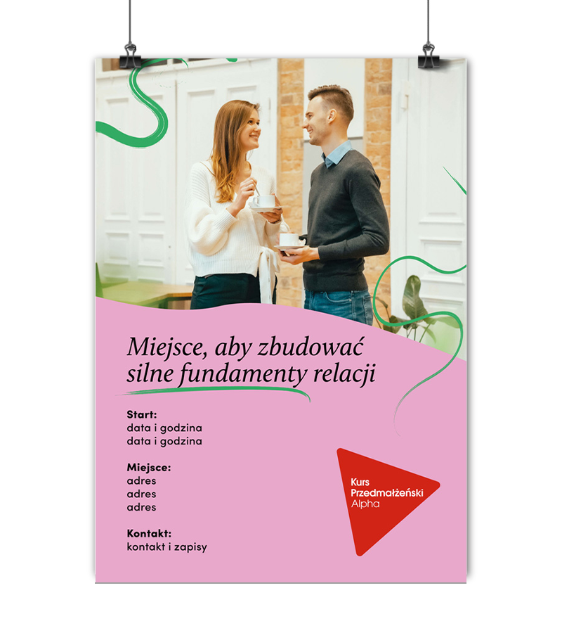 Spersonalizowany plakat Kurs Przedmałżeński Alpha - 4 wersje - obrazek 2