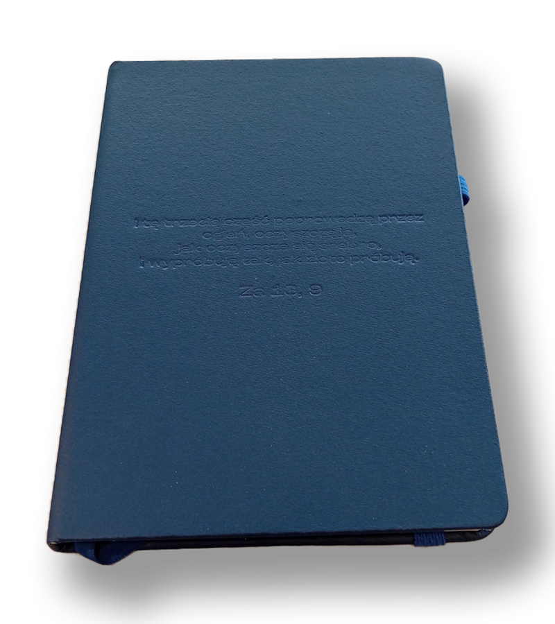 Notatnik granatowy z tłoczeniem - linie