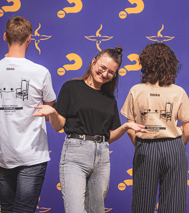 Koszulka ISKRA z cytatem - czarna - obrazek 2